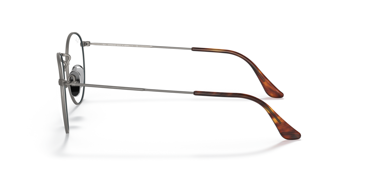 Ray-Ban RB8247V Round Titanium Eyeglasses - Square Titanium Frame