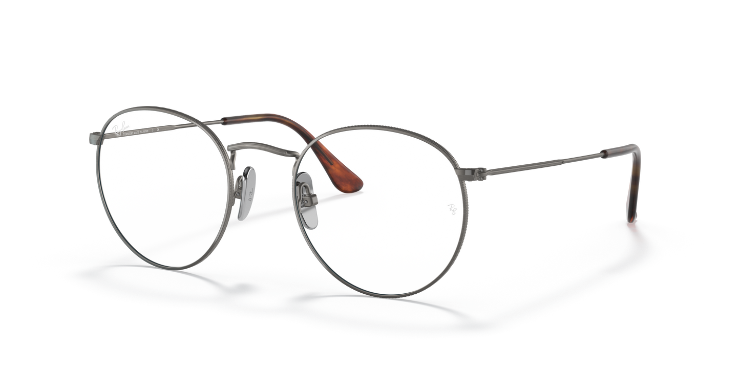 Ray-Ban RB8247V Round Titanium Eyeglasses - Square Titanium Frame