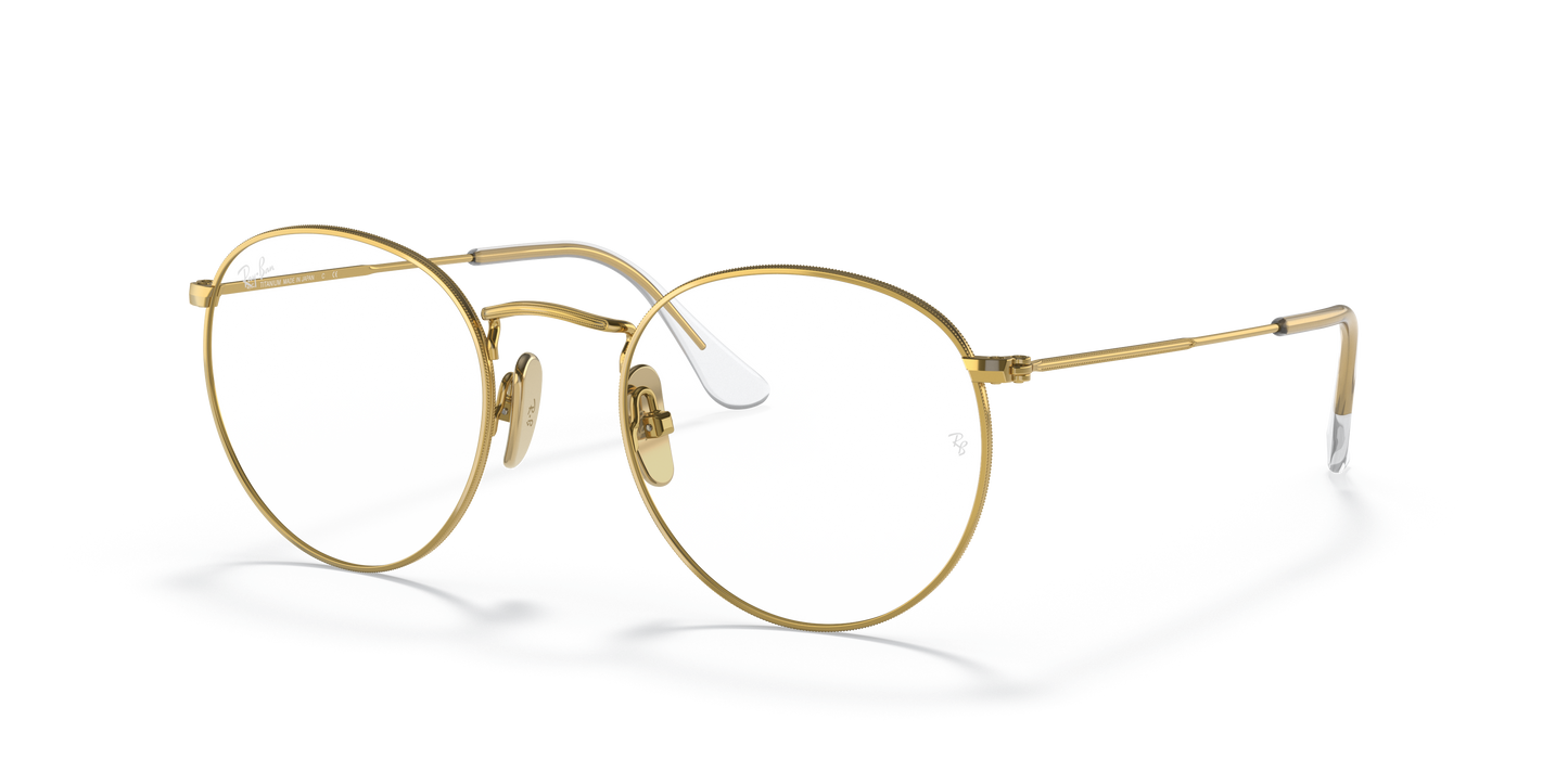 Ray-Ban RB8247V Round Titanium Eyeglasses - Square Titanium Frame